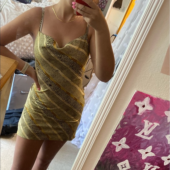 Satin Cowl Neck Cocktail Dress - Picture 6 of 6